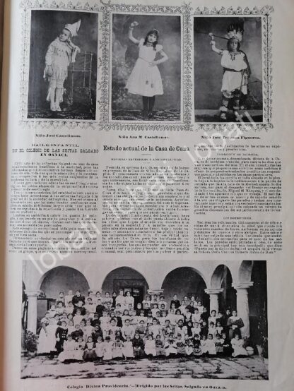 CARTEL ANTIGUO ORIGINAL DE BAILE DEL COLEGIO DE LAS SEÑORITAS SALGADO EN OAXACA 1898 / LDM ESCUELAS - Image 2