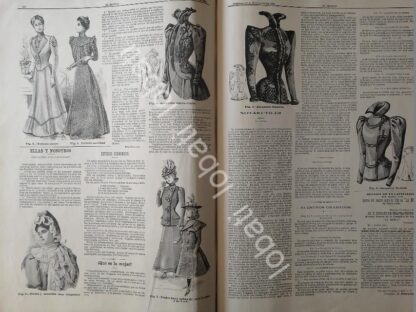 GACETA ANTIGUA DE MODAS 1898. " PAGINAS DE LA MODA " /44 - Image 2