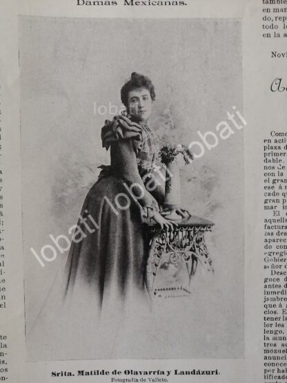 CARTEL ANTIGUO ORIGINAL DE MATILDE OLAVARRIA LANDAZURI 1898 / Y MAS NOTAS / ASM - Image 2