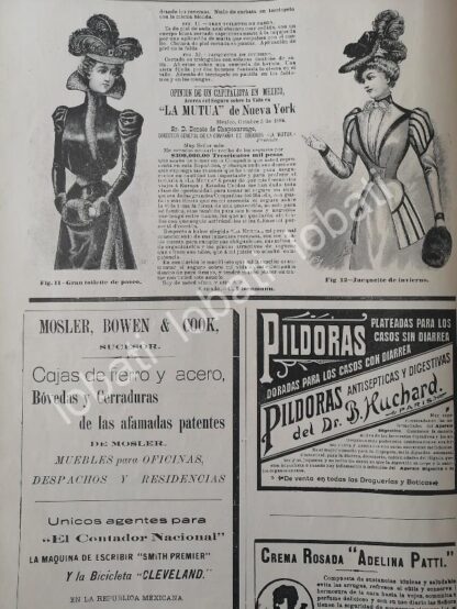 GACETA ANTIGUA DE MODAS 1898. " PAGINAS DE LA MODA " /46 - Image 3