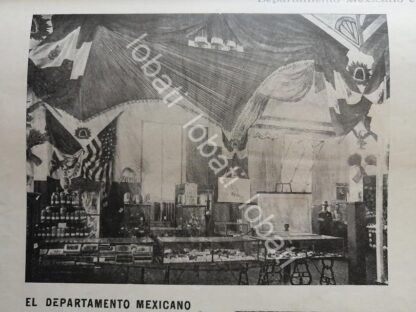 CARTEL ANTIGUO ORIGINAL DE MEXICO EN LA EXPOSICION DE OMAHA DE 1898 LEA DETALLES ABAJO - Image 4