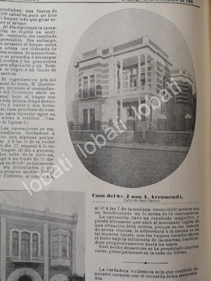 CARTEL ANTIGUO ORIGINAL DE CASAS DE EMILIO DONDE, JUAN ARZUMENDI Y AGUSTIN CASAUX 1898 /ASM LDM - Image 3