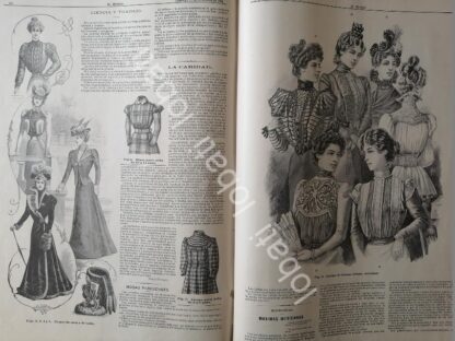 GACETA ANTIGUA DE MODAS 1898. " PAGINAS DE LA MODA " /48 - Image 2