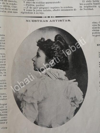 CARTEL ANTIGUO ORIGINAL DE LA NIÑA PIANISTA ANGELA SALAZAR 1898 Y MAS NOTAS / MUSICOS - Image 2