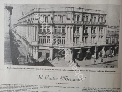 CARTEL ANTIGUO ORIGINAL DE ALMACENES TIENDA EL CENTRO MERCANTIL 1898 DE JOSE DE TERESA MIRANDA /ASM - Image 2