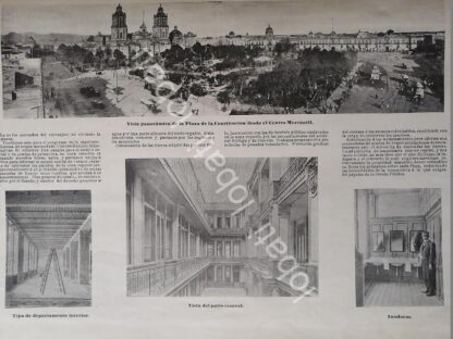 CARTEL ANTIGUO ORIGINAL DE ALMACENES TIENDA EL CENTRO MERCANTIL 1898 DE JOSE DE TERESA MIRANDA /ASM - Image 4