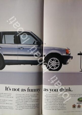 CARTEL ANTIGUO ORIGINAL DE AUTOS LAND ROVER HSE 1999 /965
