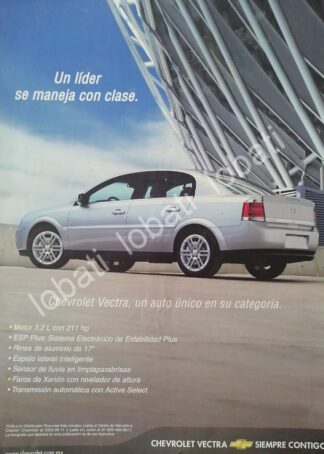 CARTEL ANTIGUO ORIGINAL DE AUTOS CHEVROLET VECTRA 2000 /934