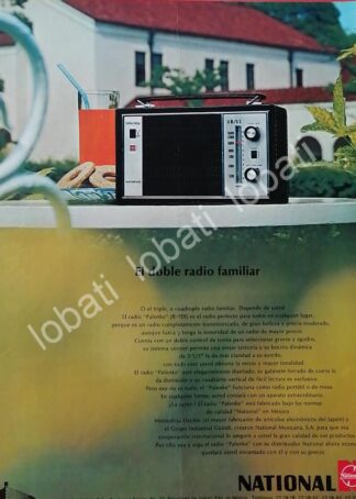 CARTEL ANTIGUO ORIGINAL DE DE RADIOS NATIONAL 1968 /305