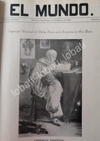 PORTADA ANTIGUA ORIGINAL  1899. DE JULIO RUELAS - ACADEMIA SAN CARLOS