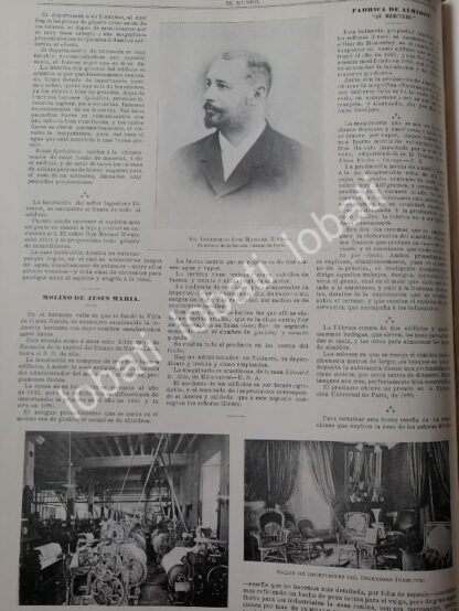 CARTEL ANTIGUO ORIGINAL DE VALENTIN RIVERO Y FABRICA DE HILADOS Y TEJIDOS EL PORVENIR 1899 MONTERREY - Image 3