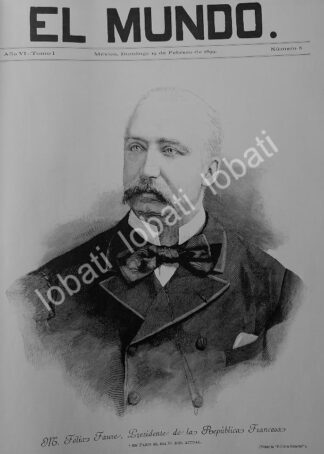 PORTADA ANTIGUA ORIGINAL  1899. MUERE FELIX FAURE, PRESIDENTE DE FRANCIA / PLT