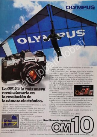 CARTEL ANTIGUO ORIGINAL DE CAMARAS FOTOGRAFICAS OLIMPUS OM10 1970s /438