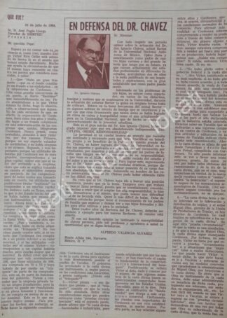 CARTEL ANTIGUO ORIGINAL DE DEFENSA DE IGNACIO CHAVEZ SANCHEZ 1964 UNAM