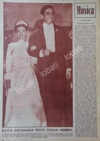 CARTEL ANTIGUO ORIGINAL DE BODA OSUNA ARCONADA, ABRIL 1967 /ASM
