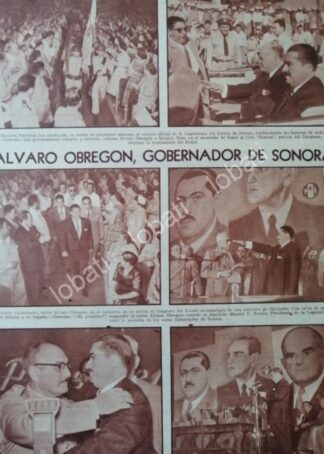 CARTEL ANTIGUO ORIGINAL DE ALVARO OBREGON TAPIA ELECTO GOBERNADOR 1955 /PLT