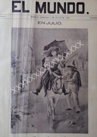 PORTADA ANTIGUA ORIGINAL 1896 DE CARLOS ALCALDE / TEMPESTAD