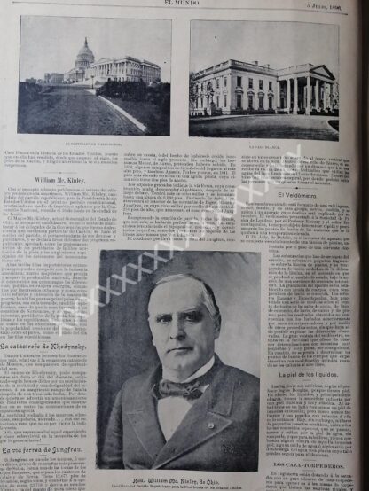 CARTEL ANTIGUO 120 ANIVERSARIO INDEPENDENCIA U.S.A 1896 - Image 3