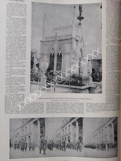 NOTA PRENSA ANTIGUA 1896. FUNERAL DE ROMERO RUBIO
