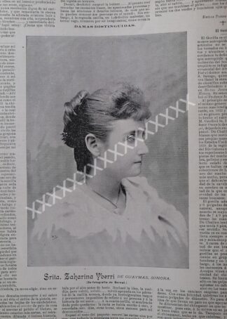 NOTA DE PRENSA 1896 ZAHARINA IBERRI, GUAYMAS SONORA.