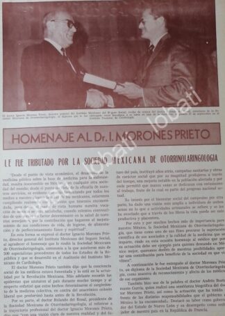 AFICHE RETRO HOMENAJE A MORONES PRIETO 1969