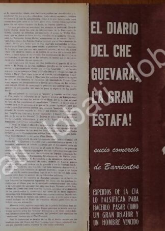AFICHE RETRO DIARIO DEL CHE GUEVARA, UNA ESTAFA 1969