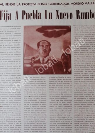 AFICHE RETRO MORENO VALLE RINDE PROTESTA 1969