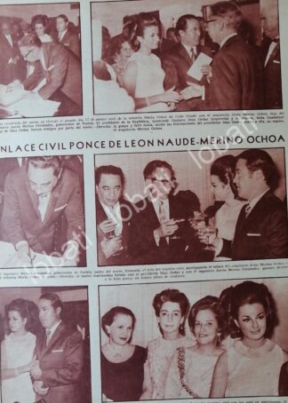 NOTA DE PRENSA ANTIGUA . BODA. MERINO PONCE 1969