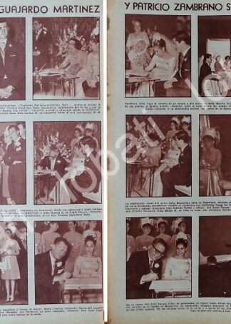AFICHE RETRO. BODA DE PATRICIO ZAMBRANO SADA 1964