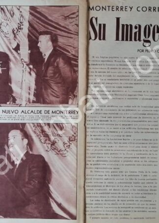 NOTA DE PRENSA. CESAR LAZO TOMA POSESION EN MONTERREY 1967 /PLT