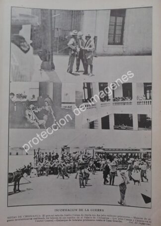 AFICHE ANTIGUO 1912 EMILIO CAMPA, BATALLA DE CHIHUAHUA