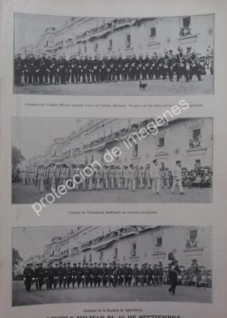 AFICHE ANTIGUO 1912 DESFILE MILITAR Y CIVICO