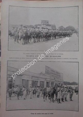 AFICHE ANTIGUO 1912 CUERPO DE RURALES D.F
