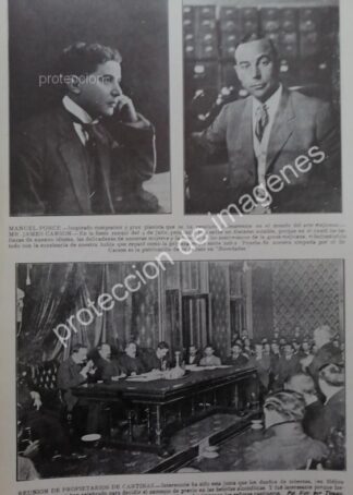 AFICHE ANTIGUO 1913 MANUEL PONCE Y MAS NOTAS /MUSICOS / SEPARADO