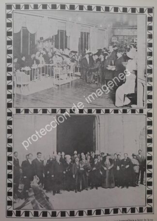 AFICHE ANTIGUO 1912 FIESTA EN EL PALACIO DE HIERRO