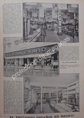AFICHE ANTIGUO 1912. TIENDA EL BOULEVARD