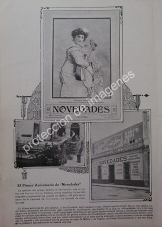 AFICHE ANTIGUO 1912. PRIMER AÑO DE CASA NOVEDADES