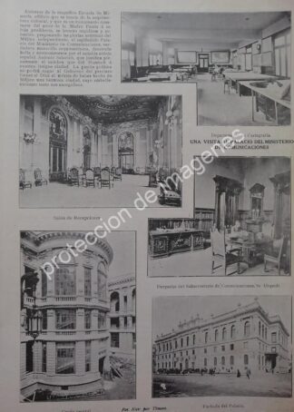 AFICHE ANTIGUO 1912. PALACIO DE COMUNICACIONES D.F