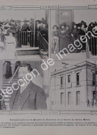 AFICHE ANTIGUO 1912. DIEGO VILHIS INAUGURA CLINICA