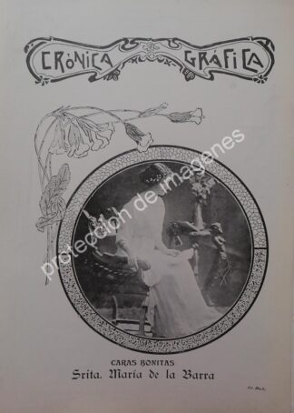 AFICHE ANTIGUO 1912. MARIA DE LA BARRA SANTACILIA /ASM