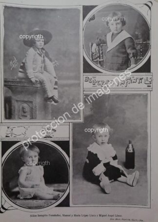 AFICHE ANTIGUO 1912. LOS NIÑOS LOPEZ LLACA Y MAS /ASM
