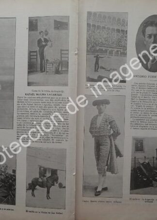 AFICHE ANTIGUO 1912 TORERO RAFAEL MOLINA. LAGARTIJO Y OTROS