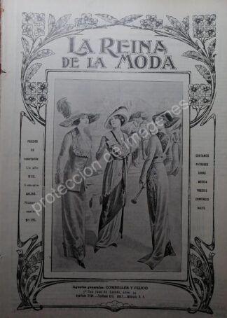CARTEL ANTIGUO TIENDA DE ROPA. LA REINA DE LA MODA 1912