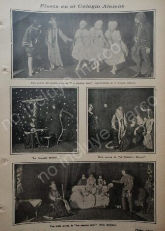 AFICHE ANTIGUO 1920 FIESTAS EN EL COLEGIO ALEMAN D.F