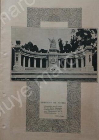 AFICHE ANTIGUO 1920 EL HEMICICLO A JUAREZ