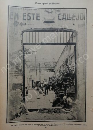 AFICHE ANTIGUO 1920 EL CALLEJON DE MANZANARES ( MERCED )