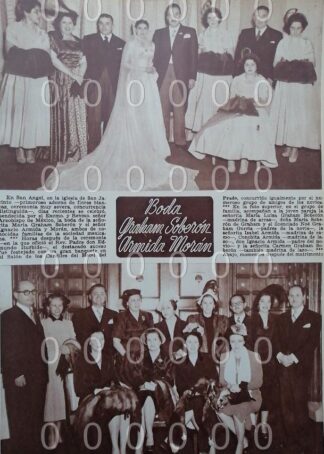 AFICHE ANTIGUO. 1951. BODA. ARMIDA GRAHAM