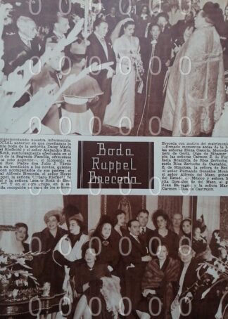 AFICHE ANTIGUO 1951 BODA BRECEDA RUPPEL /ASM