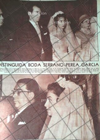 AFICHE RETRO. BODA. SERRANO PEREA 1960s. JORGE SERRANO BERRIOZABAL