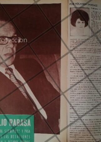 AFICHE RETRO ORIGINAL. EMILIO RABASA MISHKIN 1970